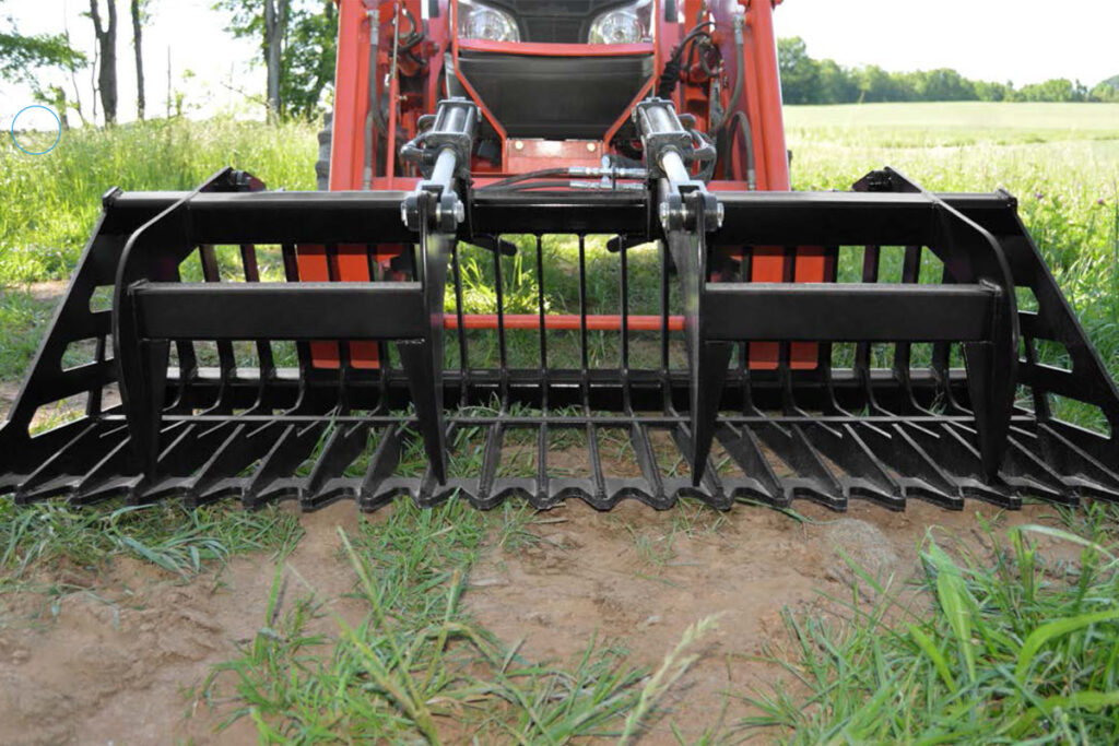 Compact Tractor Rock Bucket Grapple