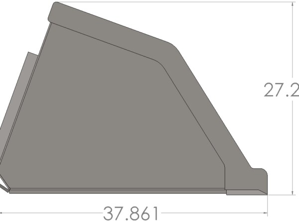 Snow and Litter dimensions Loflin Snow & Litter Bucket Dimensions